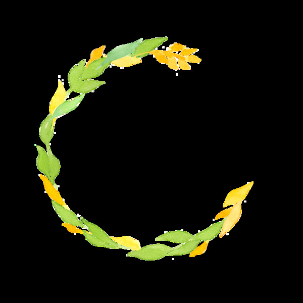 簡約花環(huán)透明裝飾素材