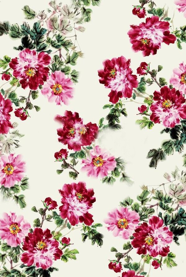 牡丹面料花