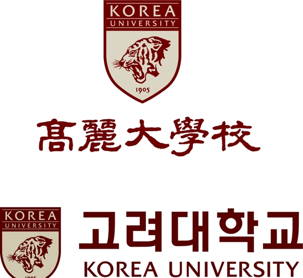 韩国高丽大学校徽矢量图文件