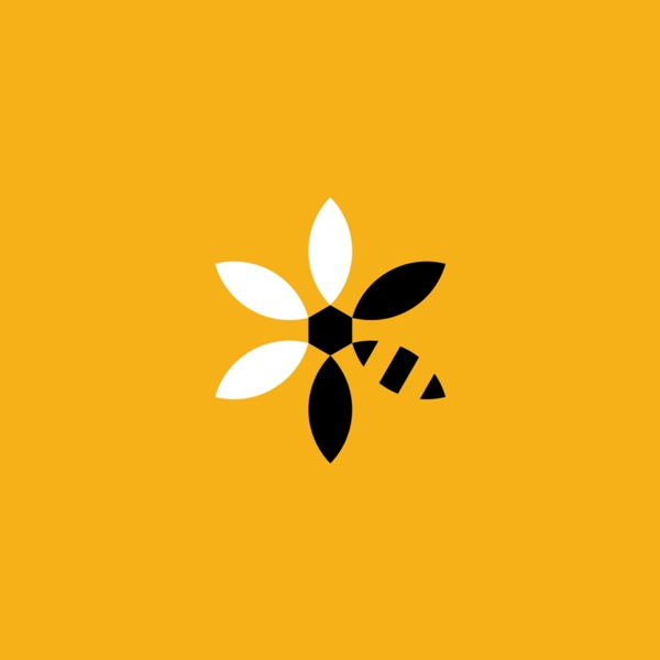 精致矢量蜜蜂logo设计