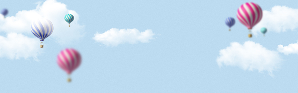 天空熱氣球背景