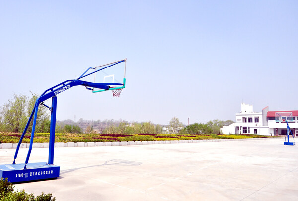室外篮球场图片