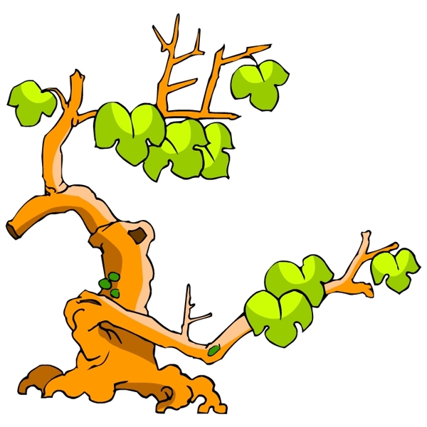 樹木古典插畫