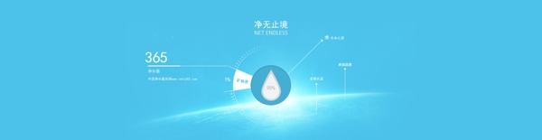中國凈水服務(wù)網(wǎng)banner設(shè)計(jì)凈水器橫幅