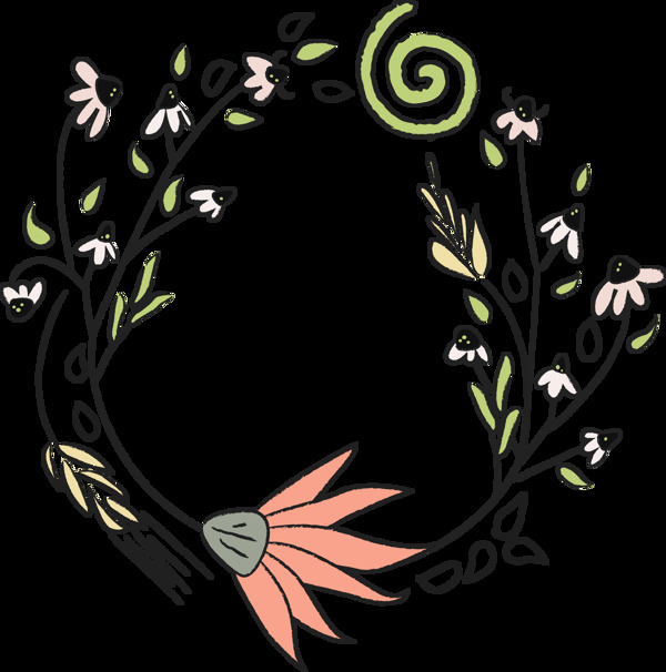 創(chuàng)意花環(huán)免扣素材