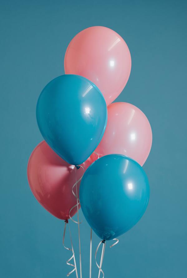 粉蓝气球