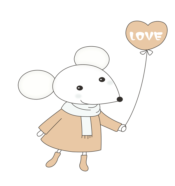 老鼠气球love