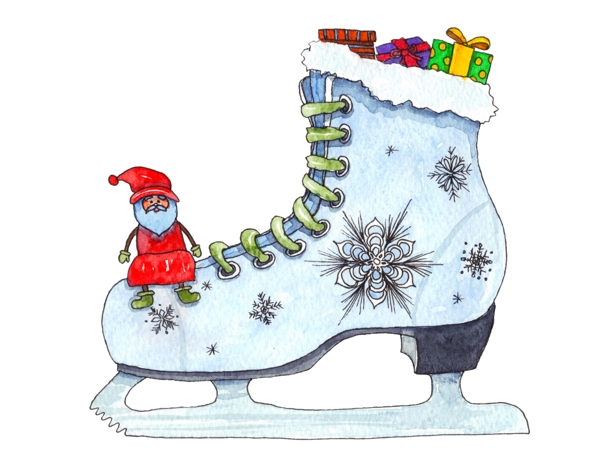圣诞节溜冰鞋素材