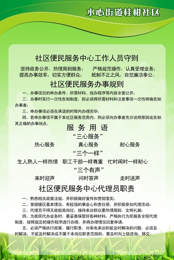 桂柑社區(qū)制度牌圖片