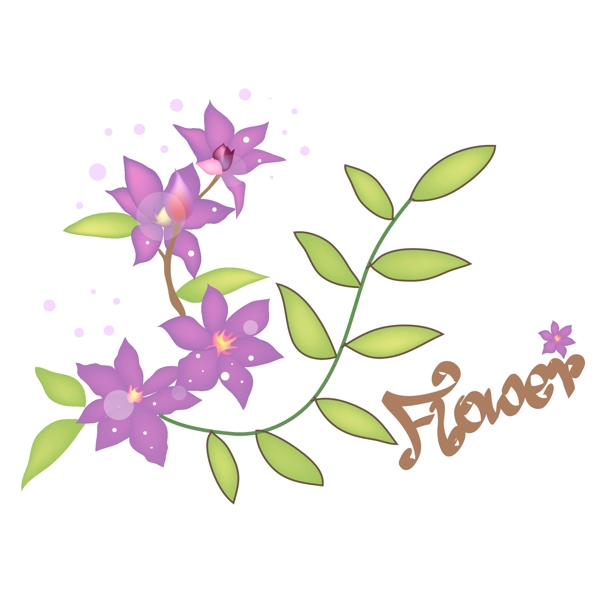 印花矢量圖植物花朵文字免費(fèi)素材