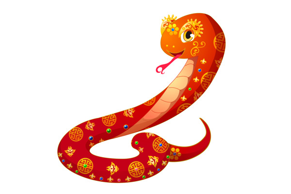 春节卡通蛇吉祥物图片