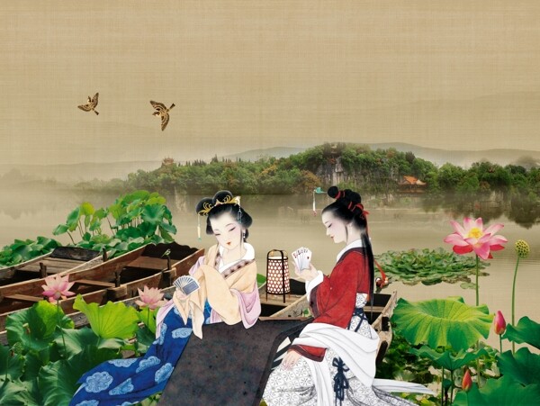 新中式背景墻