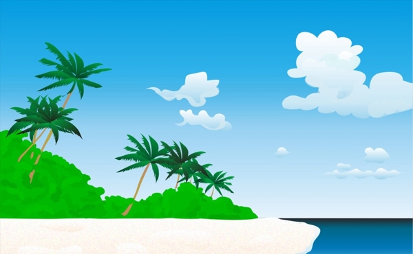 椰风海韵沙滩阳光热带海边