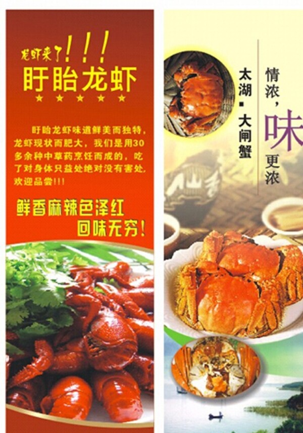 小龍蝦X展架圖片