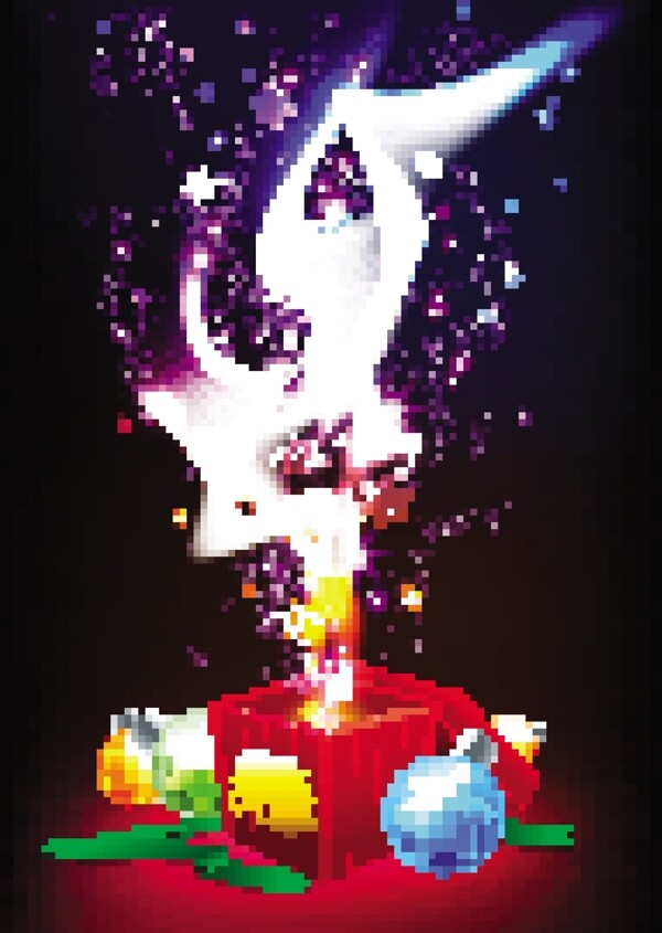 圣誕禮物和裝飾品ilustration矢量