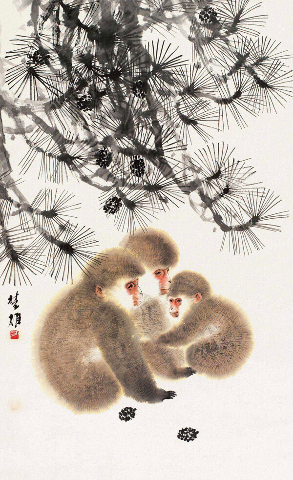松下猴憩圖片