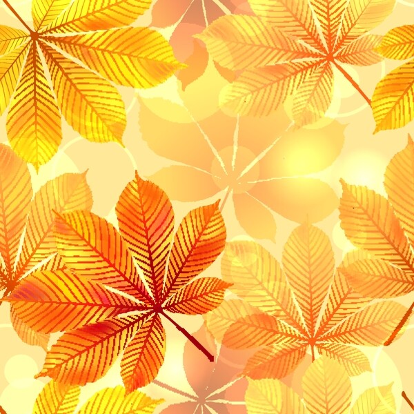 矢量楓葉夢幻幻彩圖片素材