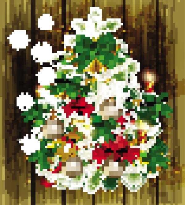 木纹圣诞树圣诞背景图片