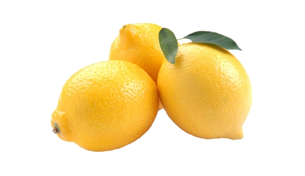三只黄色柠檬免抠psd透明素材