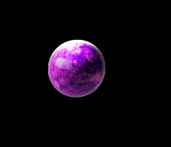 紫色神秘星球装饰素材