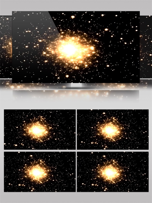 金色星空银河动态视频素材