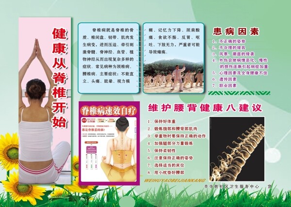 脊椎健康展板圖片