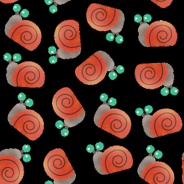 橙色蜗牛卡通背景素材