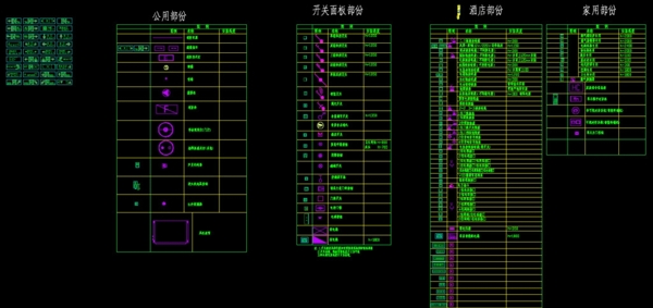 CAD機電圖例