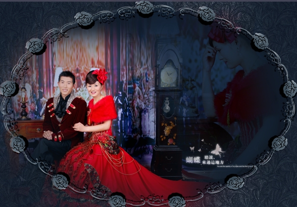 古裝樣式婚紗模板