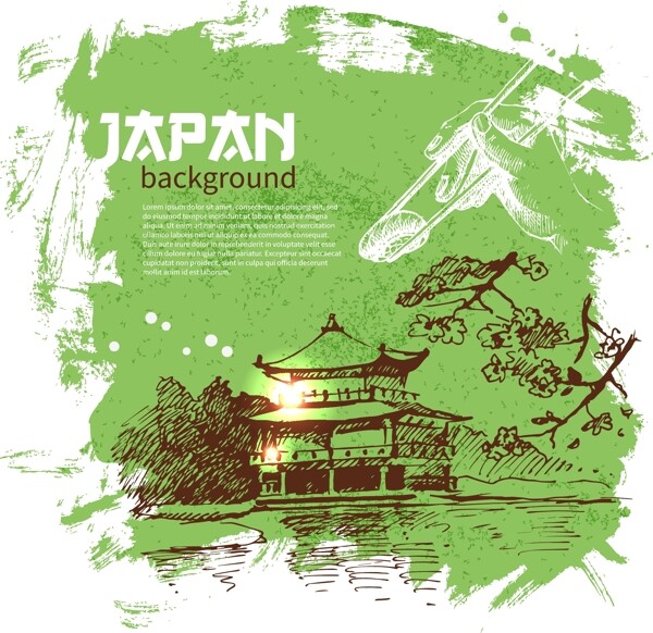 日本元素风情海报