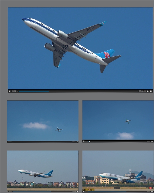 机场飞机起飞视频合集