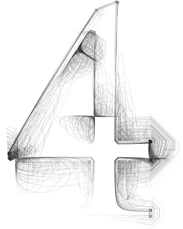手繪插畫矢量字體4號