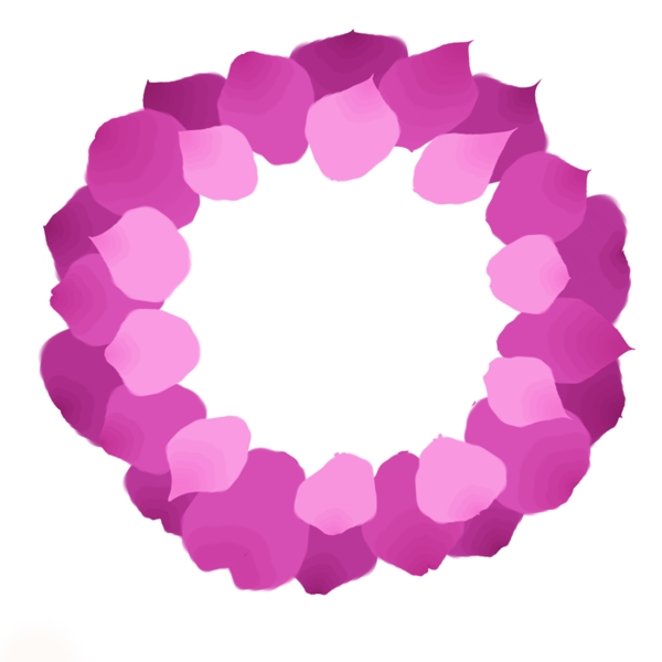 紫色花瓣边框装饰