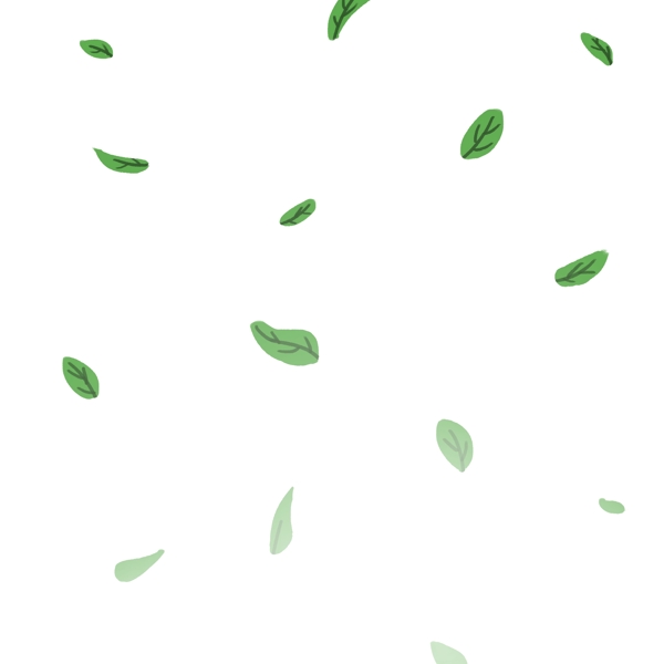 绿色的树叶装饰插画