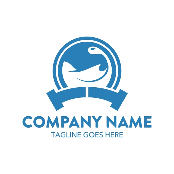 藍(lán)色圓形抽象logo矢量素材