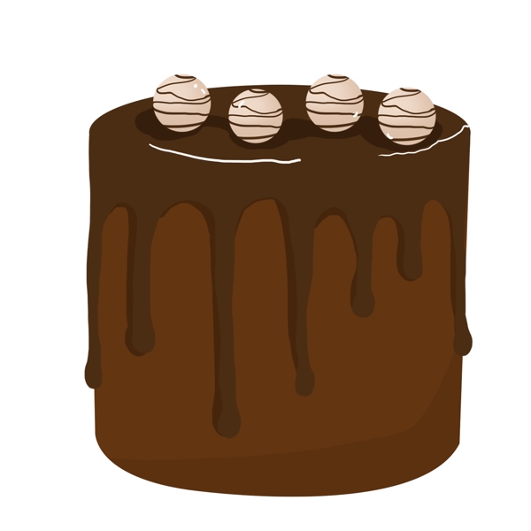 免扣巧克力蛋糕装饰素材
