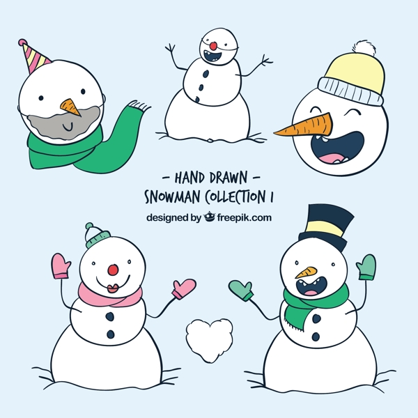 手工繪制雪人收藏