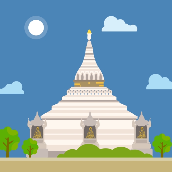 建筑在泰国寺庙