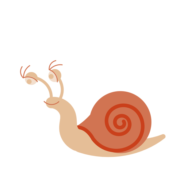 卡通手绘蜗牛