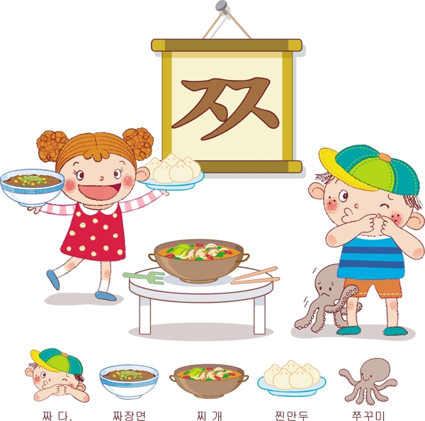 最新韓國矢量卡通素材127