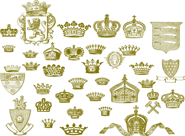 多款欧式皇冠矢量素材