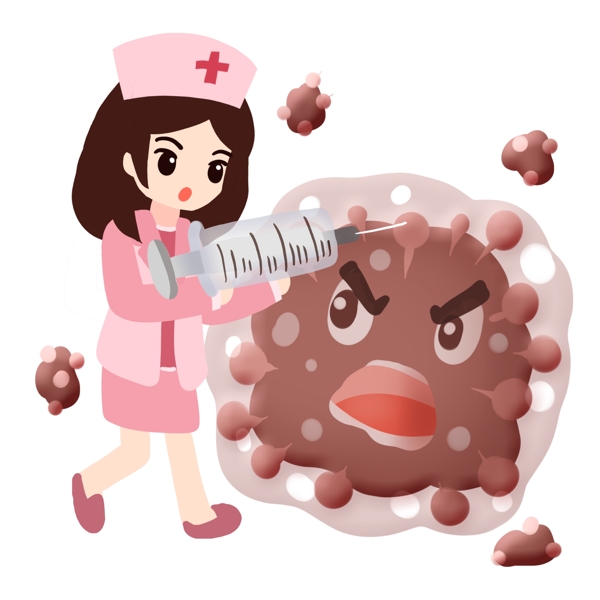 护士为病毒细菌
