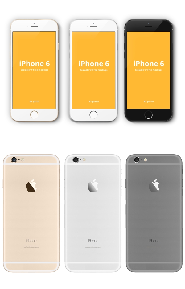 iPhone6模型正反面素圖片