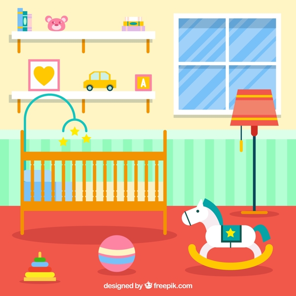 彩色婴儿房设计