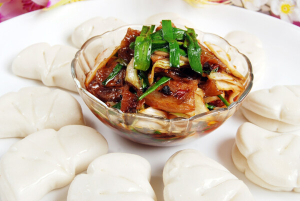 回鍋肉夾餅圖片