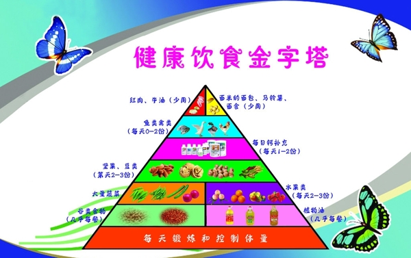 健康飲食金字塔圖片
