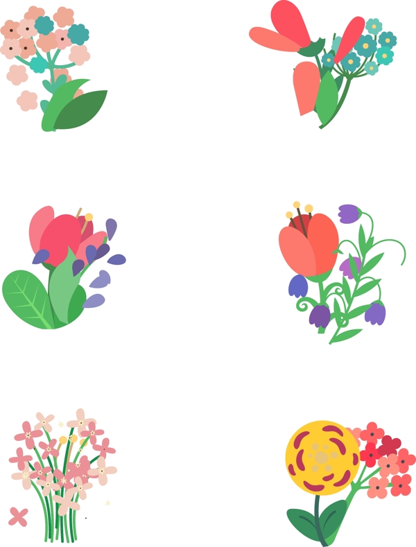 花朵簡約裝飾元素背景