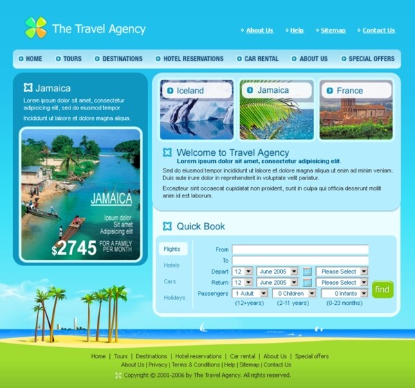 非洲旅游公司网页模板