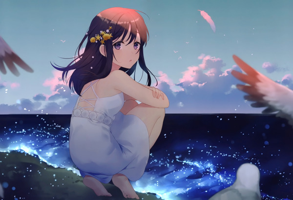 彩色動(dòng)漫人物插畫背景