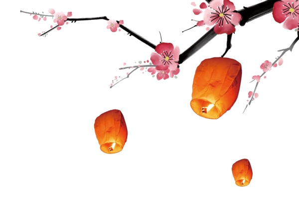 梅花和燈籠